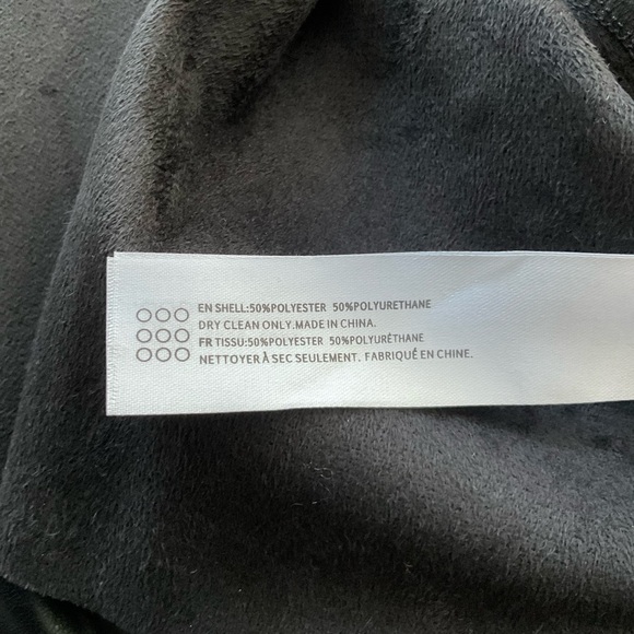 Black Vegan Leather Pleated Tennis Skirt Large - Picture 6 of 6